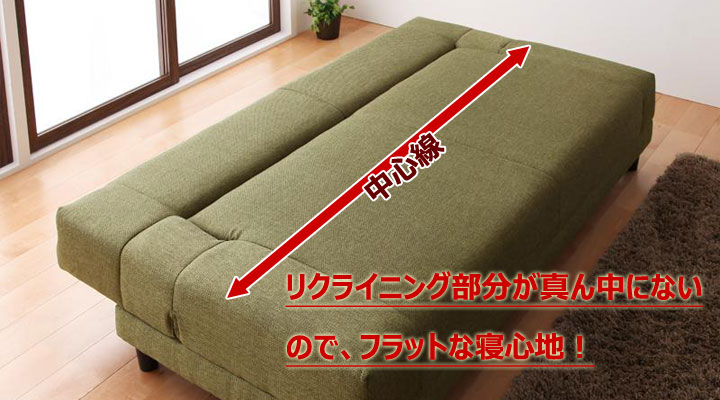 背中にギアが当たらない構造。